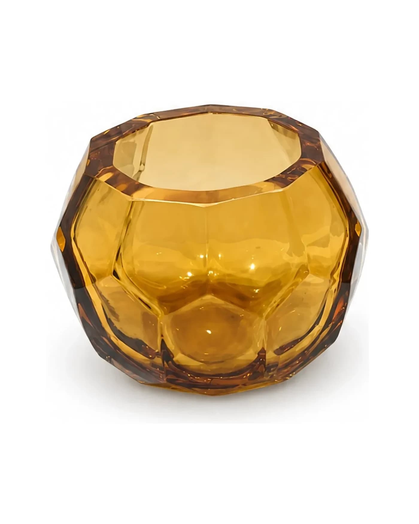 Kristal Amber Cam Kase — Büyük (17 cm)